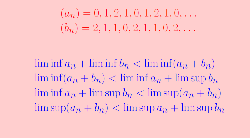 Playing With Liminf And Limsup | Math Counterexamples